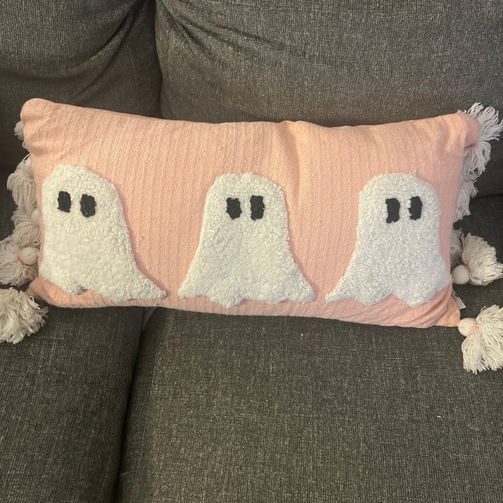 Pink ghost pillow